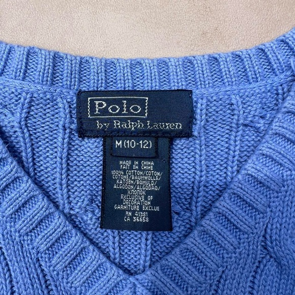 Ralph Lauren Light Blue V-Neck Sweater Vest - Picture 4 of 6